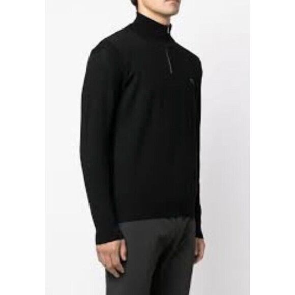 Michael Kors Sweater Men’s XL Extra Large Black Half 1/2 Zip‎ Sweater Pullover - Picture 1 of 9